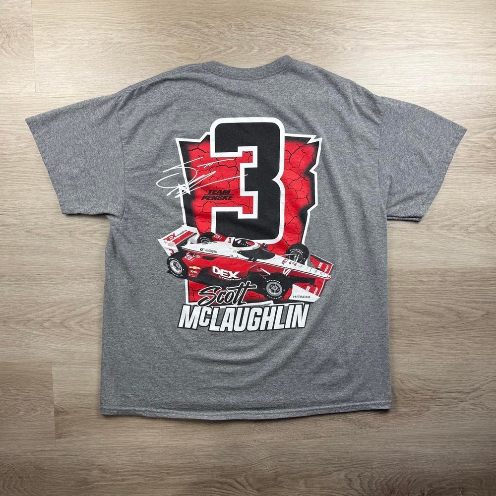 Team Penske IndyCar Scott McLaughlin 3 Racing Graphic T-Shirt Grey XL